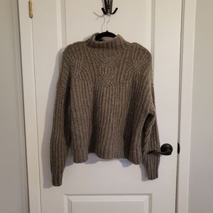 AMERICAN EAGLE Grey Wool Oversized Comfy Sweater